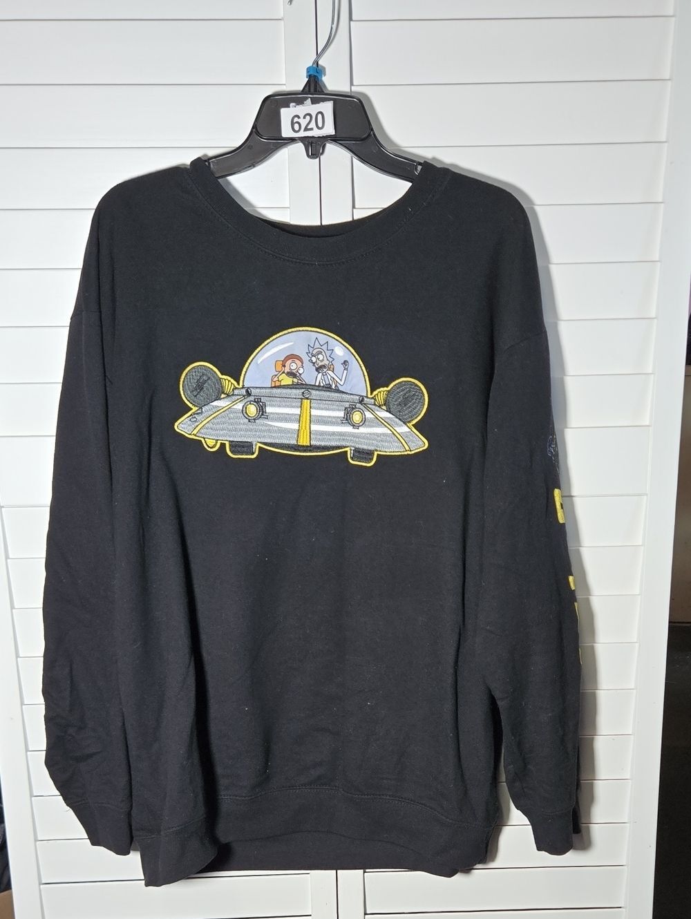 Rick and Morty Black Graphic Crewneck Sweatshirt Size 24